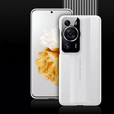 Custodia Lusso Pelle Cover QK5 per Huawei P60 Bianco