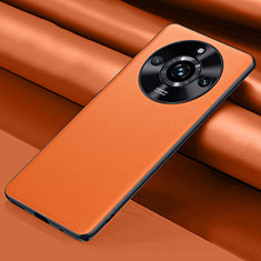 Custodia Lusso Pelle Cover QK5 per Realme 11 Pro 5G Arancione