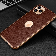 Custodia Lusso Pelle Cover R01 per Apple iPhone 11 Pro Max Marrone