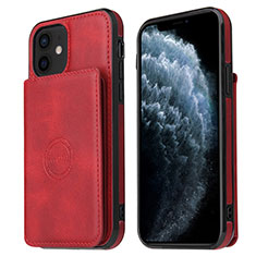 Custodia Lusso Pelle Cover R01 per Apple iPhone 12 Rosso