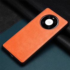 Custodia Lusso Pelle Cover R01 per Huawei Mate 40 Arancione