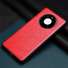 Custodia Lusso Pelle Cover R01 per Huawei Mate 40 Rosso