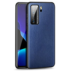 Custodia Lusso Pelle Cover R01 per Huawei Nova 7 SE 5G Blu