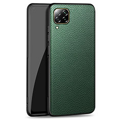 Custodia Lusso Pelle Cover R01 per Huawei P40 Lite Verde