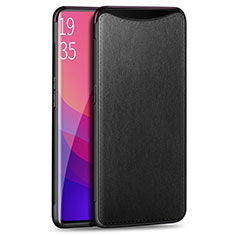 Custodia Lusso Pelle Cover R01 per Oppo Find X Super Flash Edition Nero