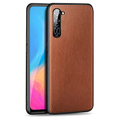 Custodia Lusso Pelle Cover R01 per Oppo Find X2 Lite Marrone