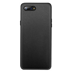 Custodia Lusso Pelle Cover R01 per Oppo K1 Nero