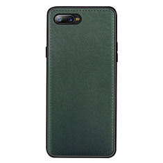 Custodia Lusso Pelle Cover R01 per Oppo R15X Verde