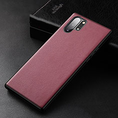 Custodia Lusso Pelle Cover R01 per Samsung Galaxy Note 10 Plus Rosso