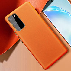 Custodia Lusso Pelle Cover R01 per Samsung Galaxy S20 Arancione