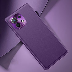 Custodia Lusso Pelle Cover R01 per Xiaomi Mi 11 Lite 5G NE Viola