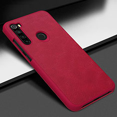 Custodia Lusso Pelle Cover R01 per Xiaomi Redmi Note 8 (2021) Rosso