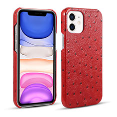 Custodia Lusso Pelle Cover R02 per Apple iPhone 12 Mini Rosso