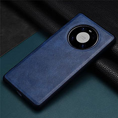 Custodia Lusso Pelle Cover R02 per Huawei Mate 40 Pro Blu