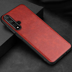 Custodia Lusso Pelle Cover R02 per Huawei Nova 5T Rosso