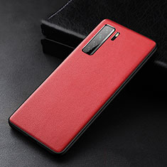 Custodia Lusso Pelle Cover R02 per Huawei P40 Lite 5G Rosso