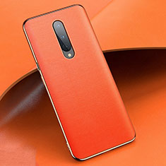 Custodia Lusso Pelle Cover R02 per OnePlus 8 Arancione