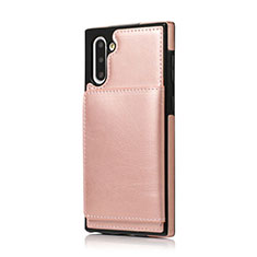 Custodia Lusso Pelle Cover R02 per Samsung Galaxy Note 10 5G Oro Rosa