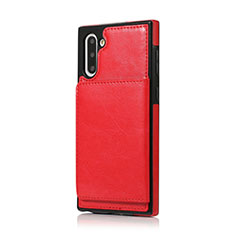 Custodia Lusso Pelle Cover R02 per Samsung Galaxy Note 10 5G Rosso
