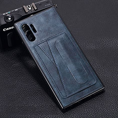 Custodia Lusso Pelle Cover R02 per Samsung Galaxy Note 10 Plus 5G Blu