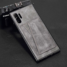 Custodia Lusso Pelle Cover R02 per Samsung Galaxy Note 10 Plus 5G Grigio