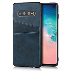 Custodia Lusso Pelle Cover R02 per Samsung Galaxy S10 5G Blu