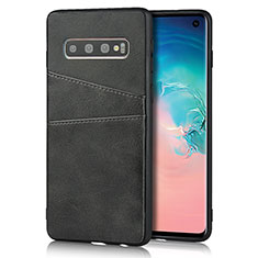 Custodia Lusso Pelle Cover R02 per Samsung Galaxy S10 Nero