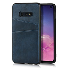 Custodia Lusso Pelle Cover R02 per Samsung Galaxy S10e Blu