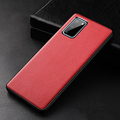 Custodia Lusso Pelle Cover R02 per Samsung Galaxy S20 5G Rosso