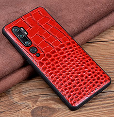 Custodia Lusso Pelle Cover R02 per Xiaomi Mi Note 10 Pro Rosso