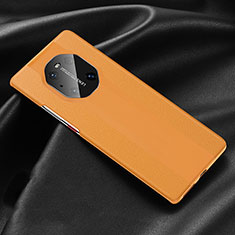 Custodia Lusso Pelle Cover R03 per Huawei Mate 40 Pro Arancione