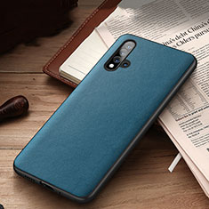 Custodia Lusso Pelle Cover R03 per Huawei Nova 5T Blu