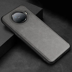 Custodia Lusso Pelle Cover R03 per Oppo Ace2 Grigio