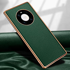 Custodia Lusso Pelle Cover R04 per Huawei Mate 40 Pro Verde