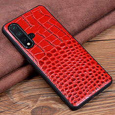 Custodia Lusso Pelle Cover R04 per Huawei Nova 5 Rosso