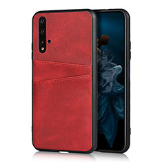 Custodia Lusso Pelle Cover R04 per Huawei Nova 5T Rosso