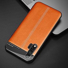 Custodia Lusso Pelle Cover R04 per Huawei Nova 6 Arancione