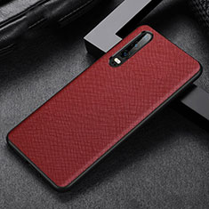 Custodia Lusso Pelle Cover R04 per Huawei P30 Rosso