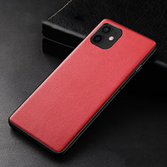 Custodia Lusso Pelle Cover R05 per Apple iPhone 12 Mini Rosso