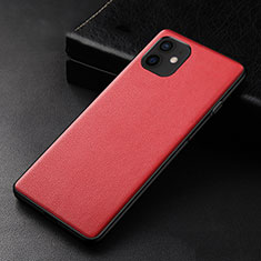 Custodia Lusso Pelle Cover R05 per Apple iPhone 12 Rosso