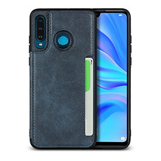 Custodia Lusso Pelle Cover R05 per Huawei P30 Lite New Edition Blu