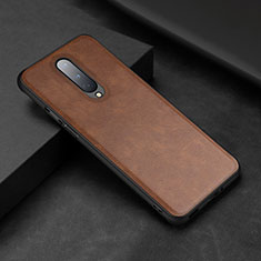 Custodia Lusso Pelle Cover R06 per OnePlus 8 Marrone