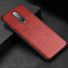 Custodia Lusso Pelle Cover R06 per OnePlus 8 Rosso