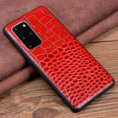 Custodia Lusso Pelle Cover R06 per Samsung Galaxy S20 Plus Rosso