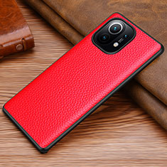 Custodia Lusso Pelle Cover R06 per Xiaomi Mi 11 5G Rosso