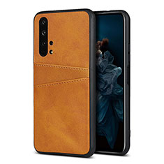 Custodia Lusso Pelle Cover R07 per Huawei Honor 20 Pro Arancione