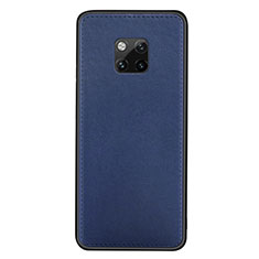 Custodia Lusso Pelle Cover R07 per Huawei Mate 20 Pro Blu