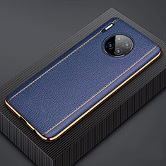 Custodia Lusso Pelle Cover R07 per Huawei Mate 30 Pro 5G Blu