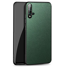 Custodia Lusso Pelle Cover R07 per Huawei Nova 5 Verde