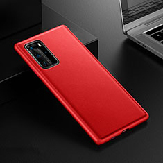 Custodia Lusso Pelle Cover R07 per Huawei P40 Pro Rosso